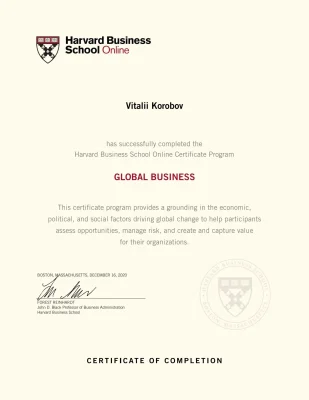 Harvard Global Business Vitalii Korobov LL.M1